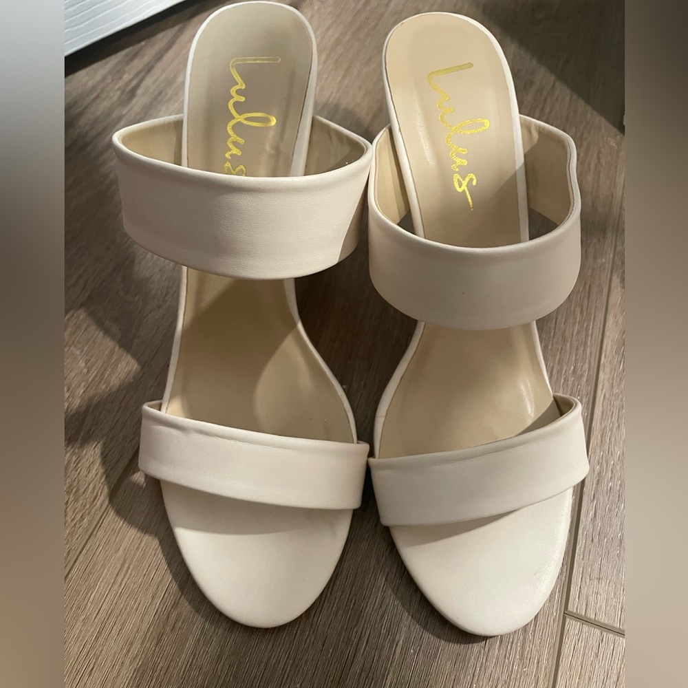 Lulus White Block Heels